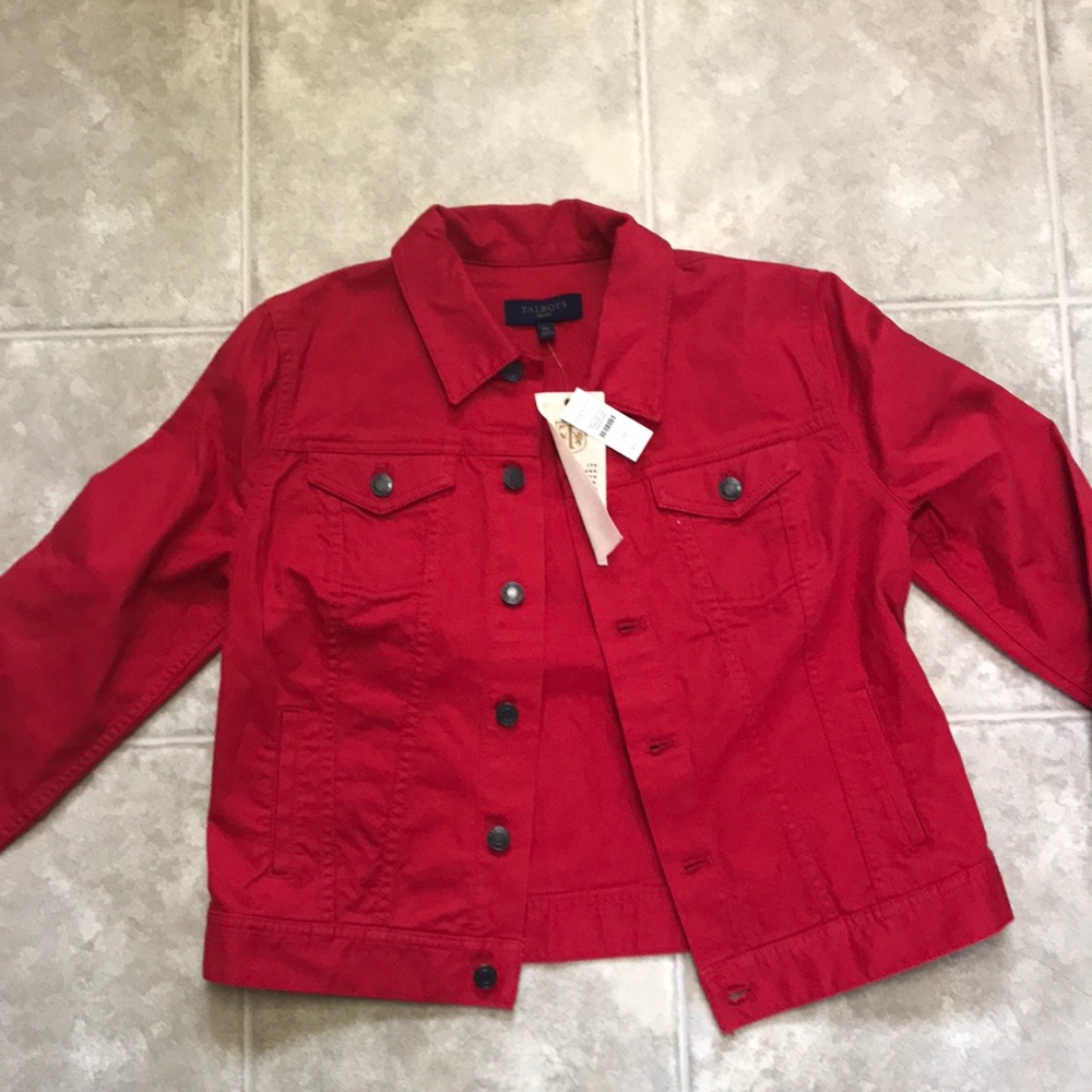 Talbots Red denim Jacket